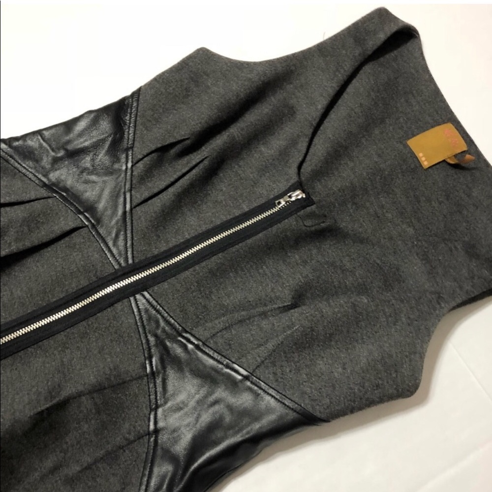 Ali Ro Full Zip Sheath Dress Sz 4 Women’s Gray